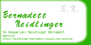 bernadett neidlinger business card